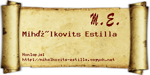 Mihálkovits Estilla névjegykártya